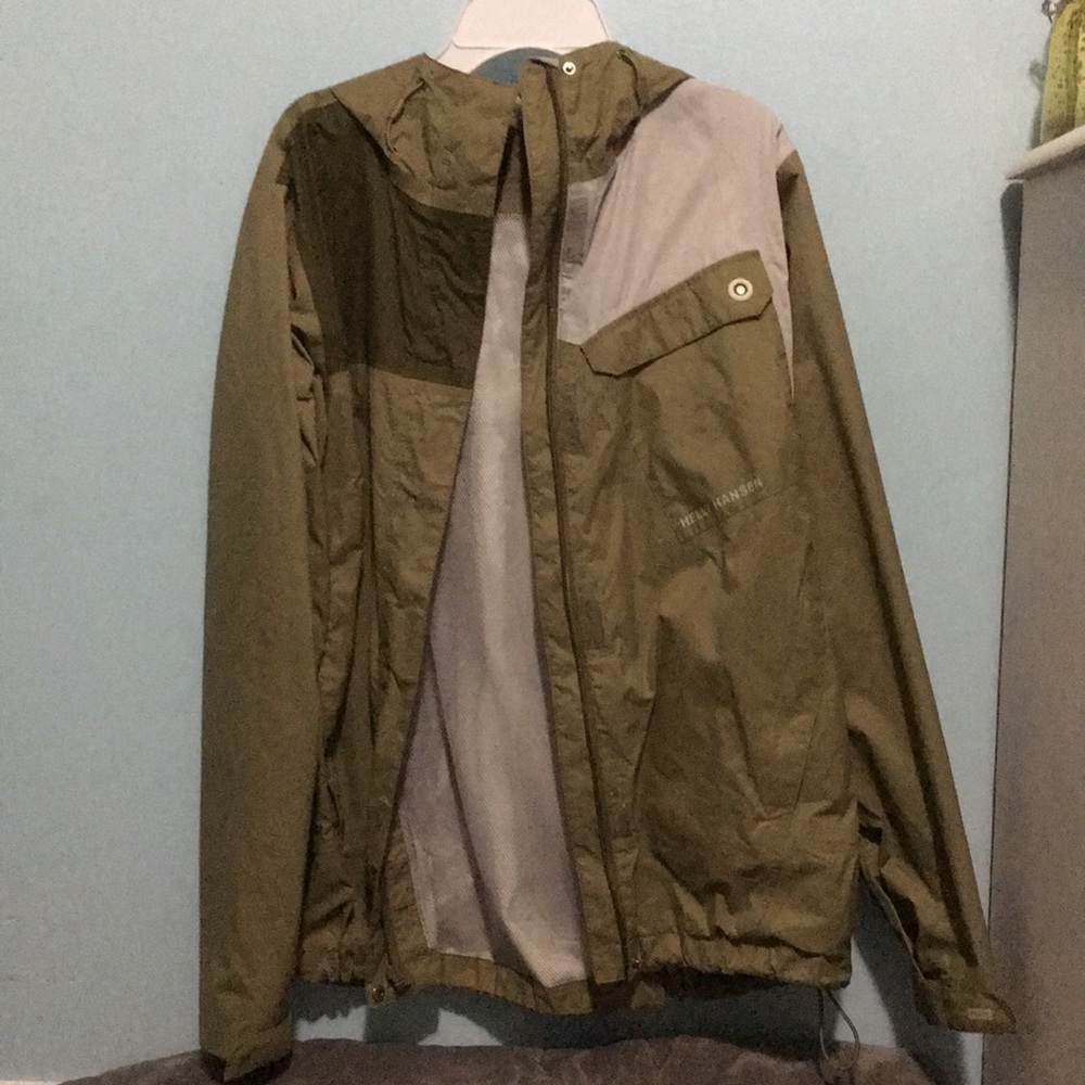 Green-dark green rain jacket